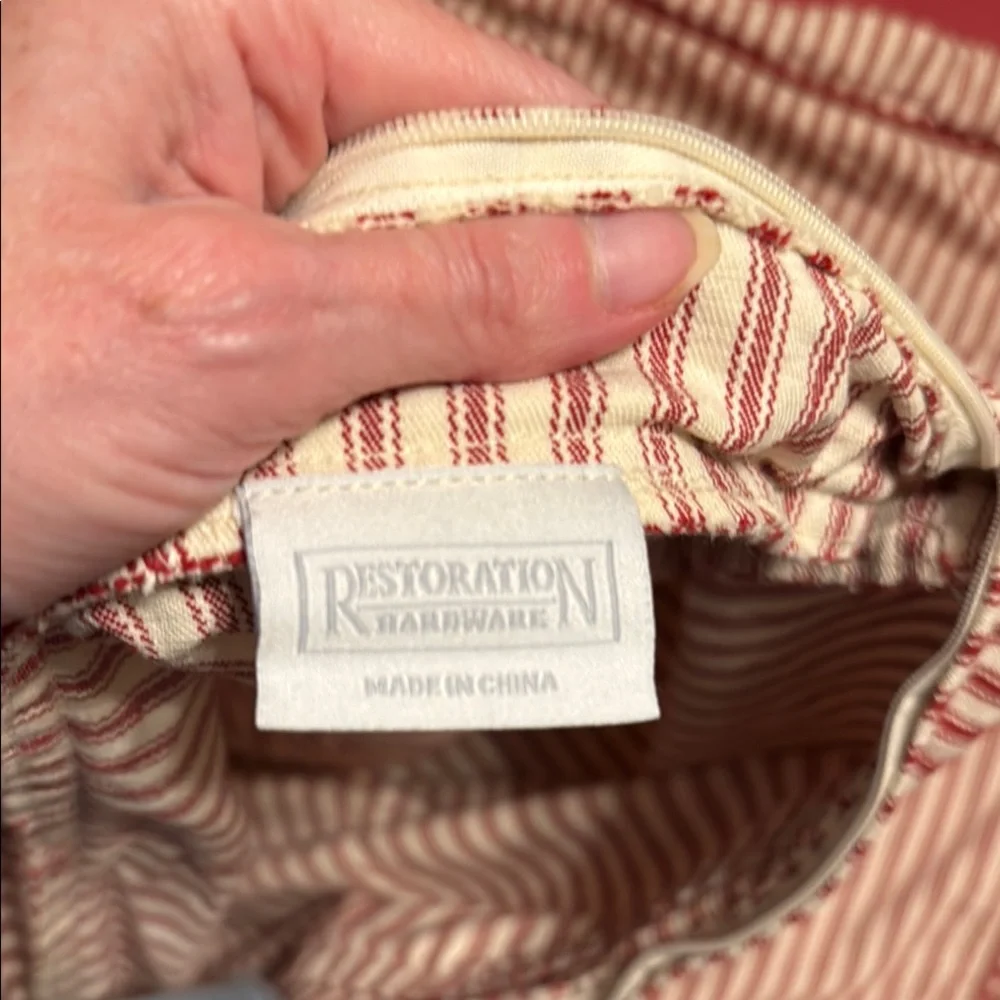 Restoration Hardware Pillow Covers Cases Red and White Furniture Cushion Pillow